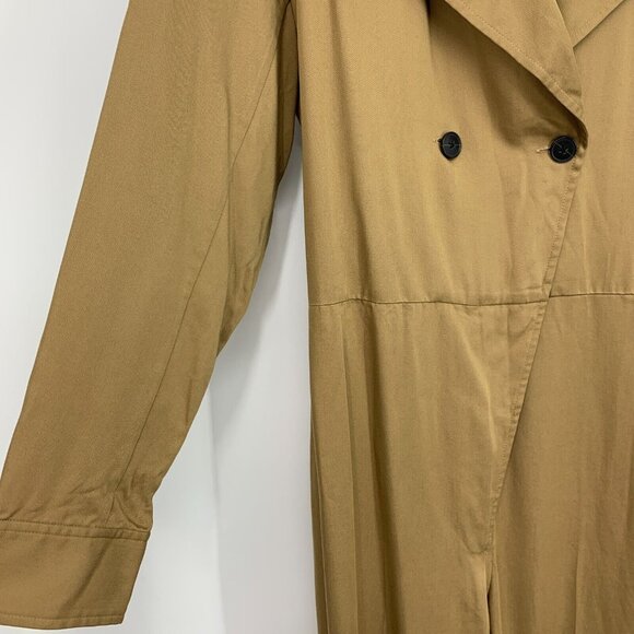 Club Monaco Trench Jumpsuit Brown Straight Leg Crop Tie Waist NWT - Picture 6 of 13
